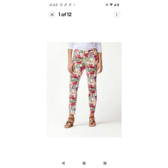 Tommy Bahama Marabella Blooms Ankle Skinny Jeans SZ 28 Boho Artisan Design - Picture 2 of 16